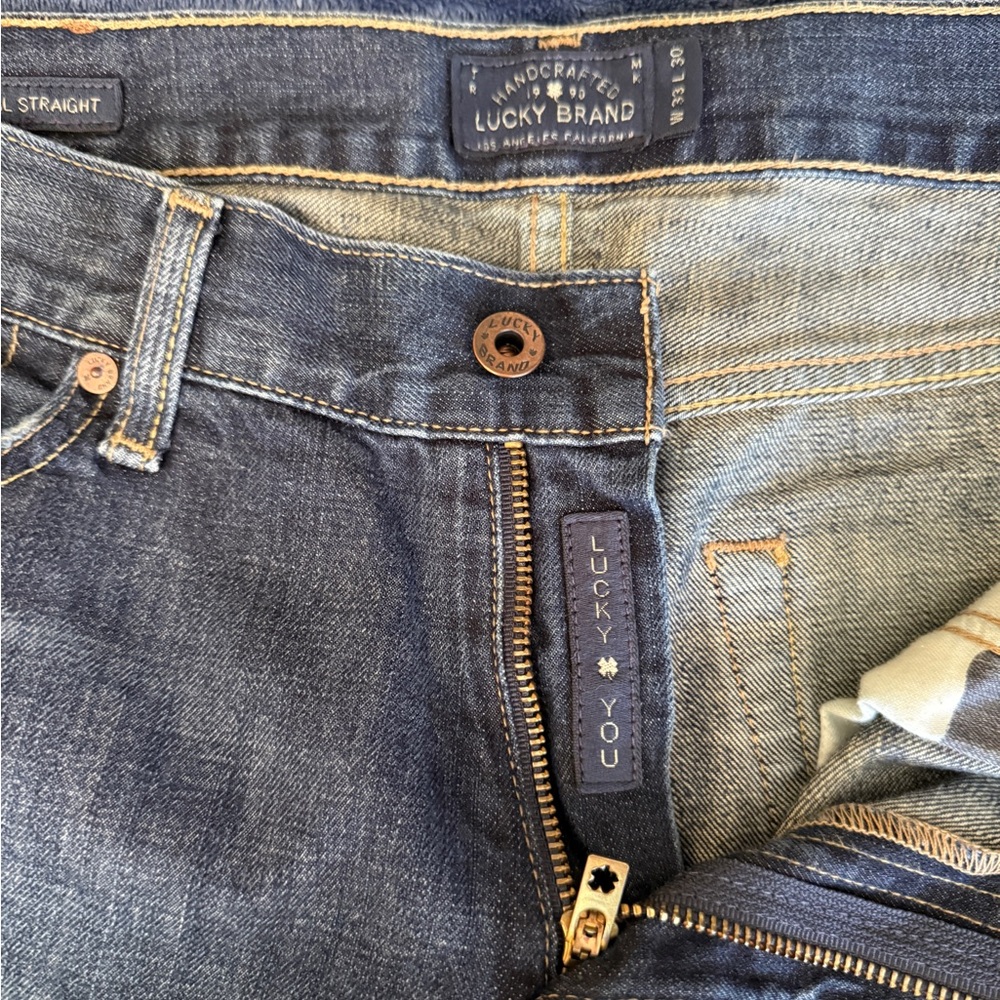 Lucky Brand Men's Dark Blue Straight Jeans